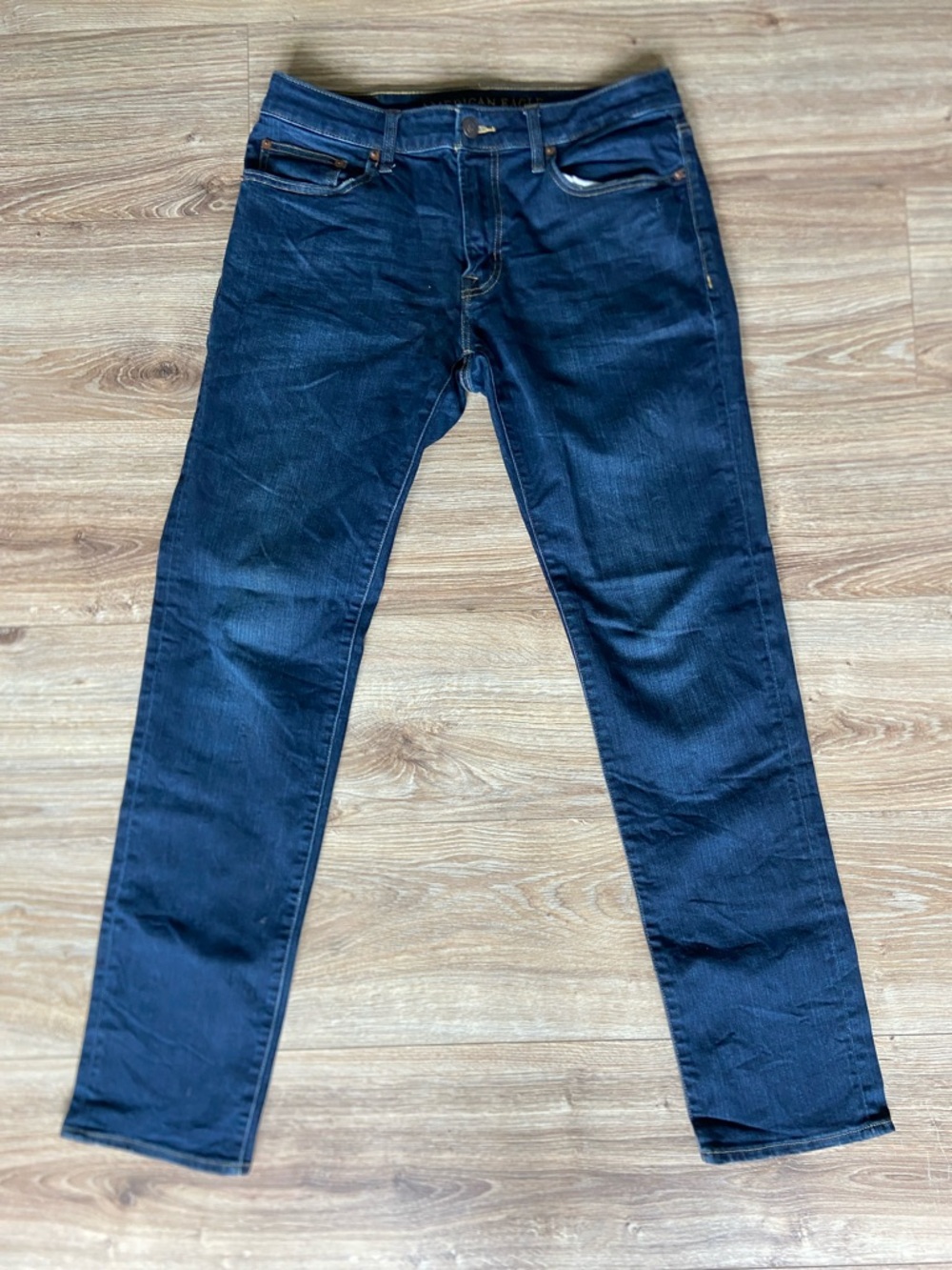 American Eagle Outfitters men’s Dark Blue Slim Straight Leg Jeans